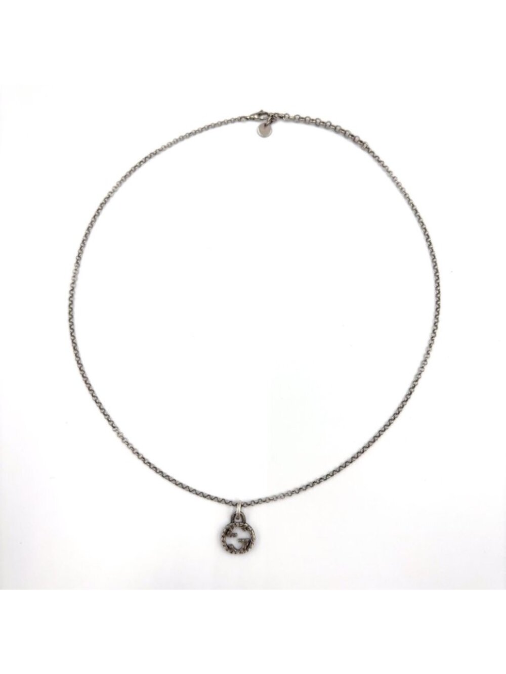 Gucci Interlocking Arabesque Silver Necklace - Picture 3 of 11